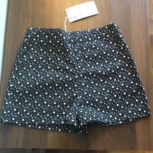 ZARA High Rise Shorts with Star Print